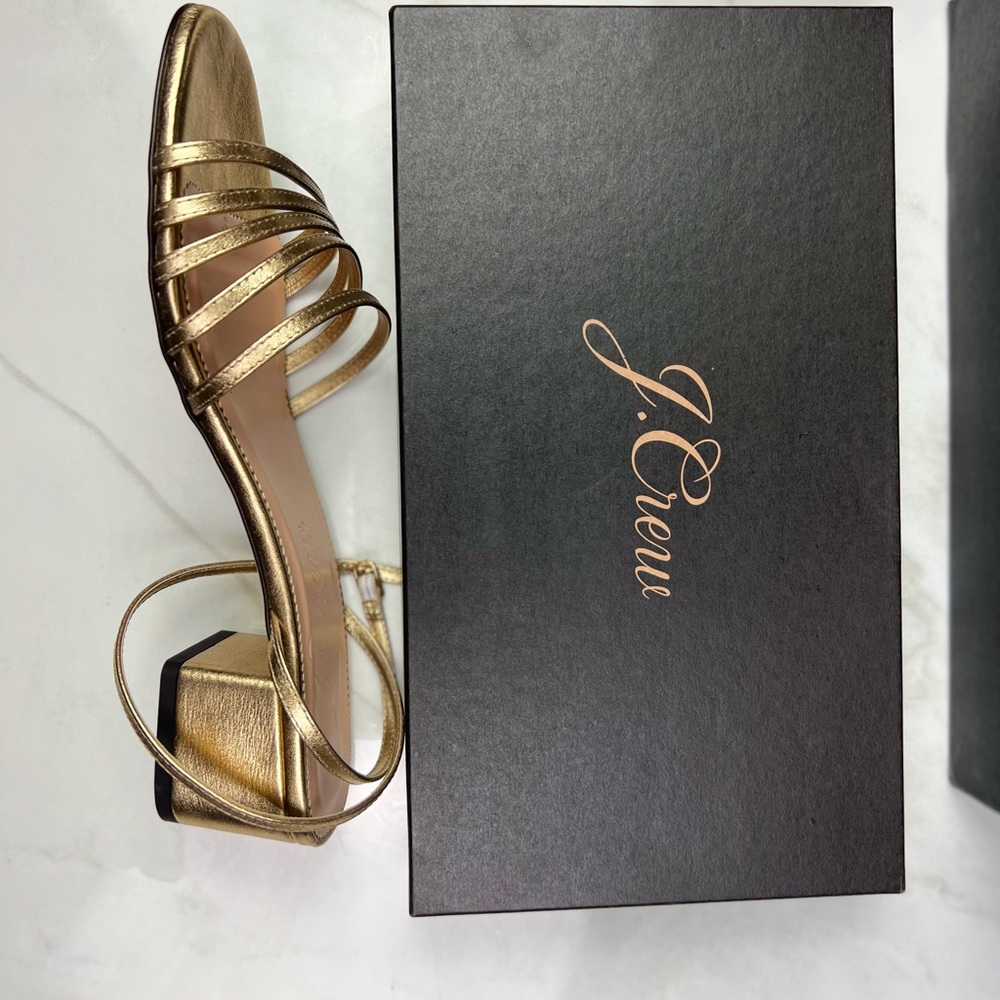 Gold J Crew Sandals